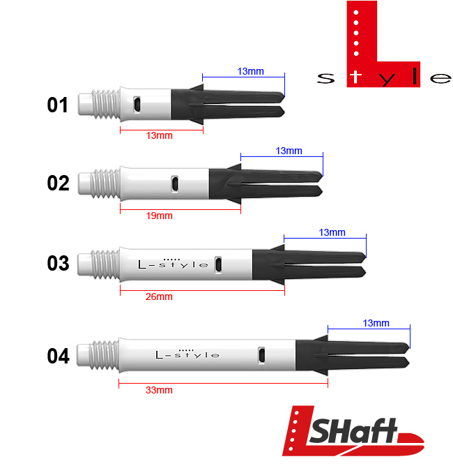 L-STYLE L-Shaft Carbon Silent Straight White (drehbares Top)
