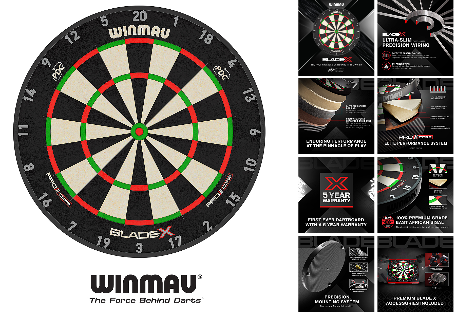 WINMAU Blade X Pro Core Dartboard