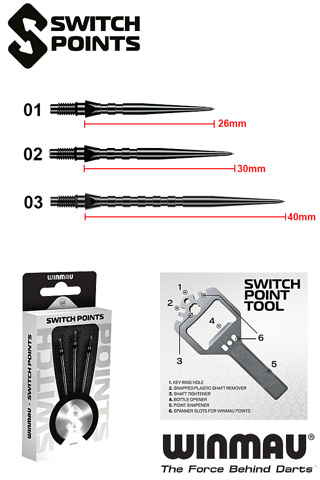 WINMAU Switch Points Groove Black