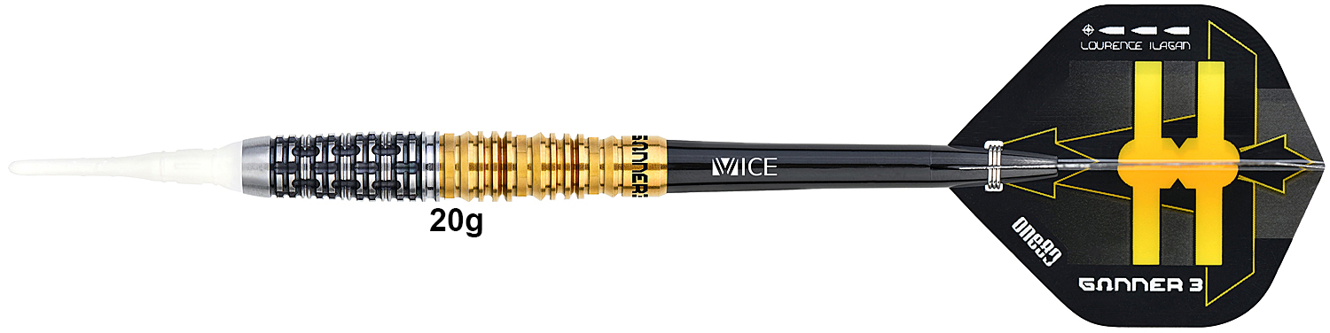 ONE80 Gunner III Ilagan Black/Gold 90% 20g Soft