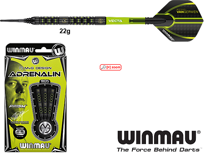 WINMAU Michael van Gerwen MvG Adrenalin Soft 22g