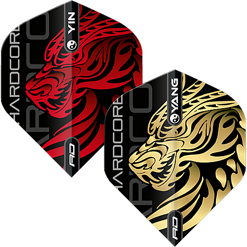 RD Jonny Clayton Gold & Red Yin Yang Flights