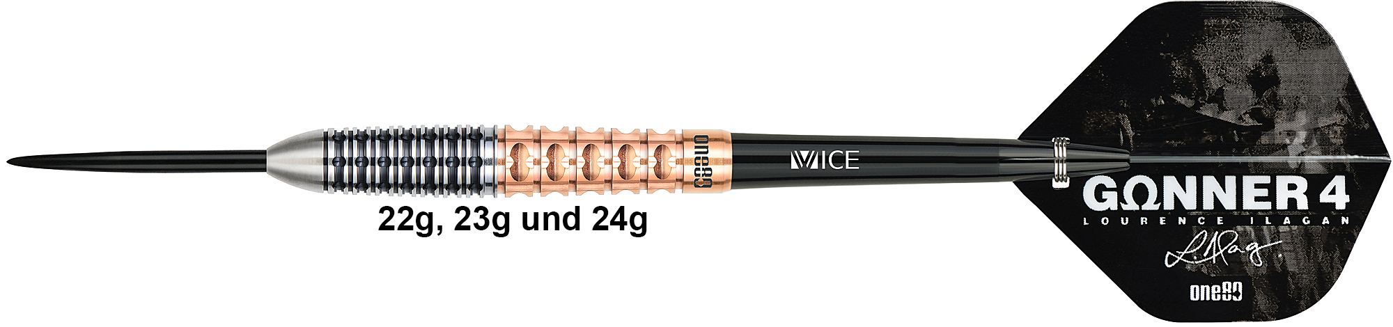 ONE80 Gunner 4 Black/Rosegold 90%