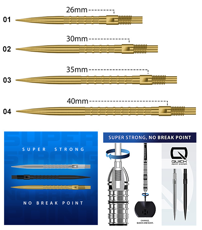 HARROWS HM Grip - Gold Quick Point