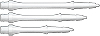 HARROWS Clic Shafts Slimline white