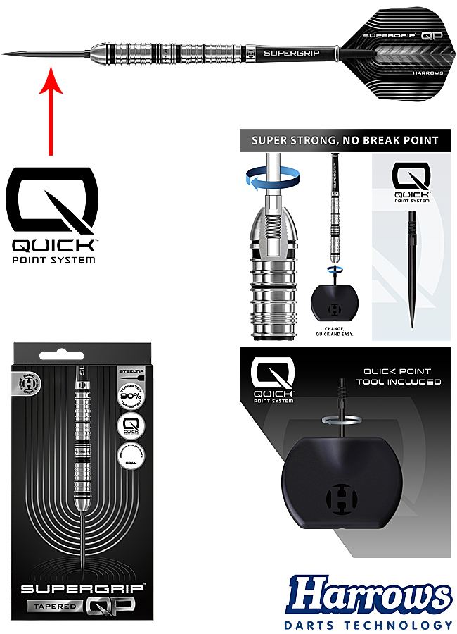 HARROWS Supergrip QP Tapered QUICK Point 90%