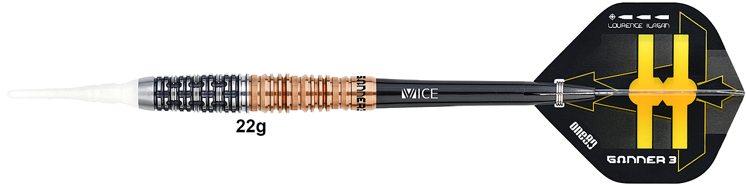 ONE80 Gunner III Ilagan Black/Rose 90% 22g Soft