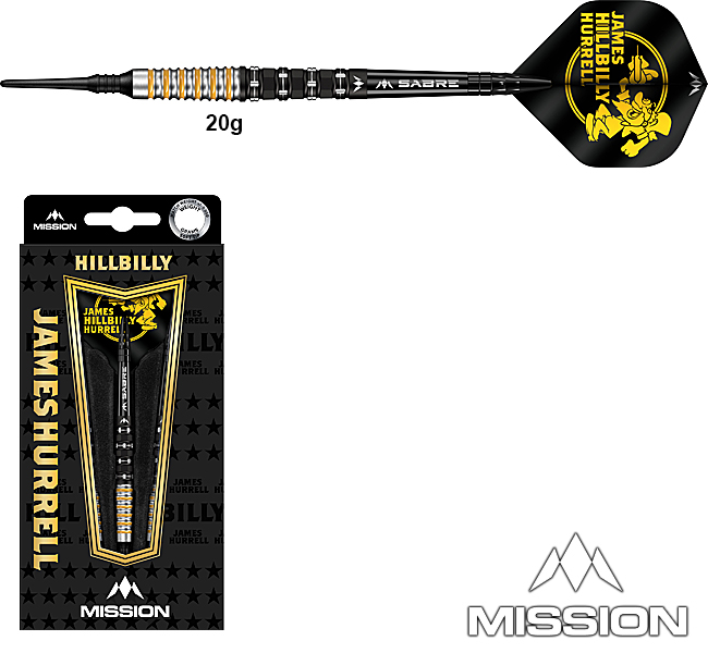 MISSION James Hurrell V2 Black/Yellow 95% - Soft 20g