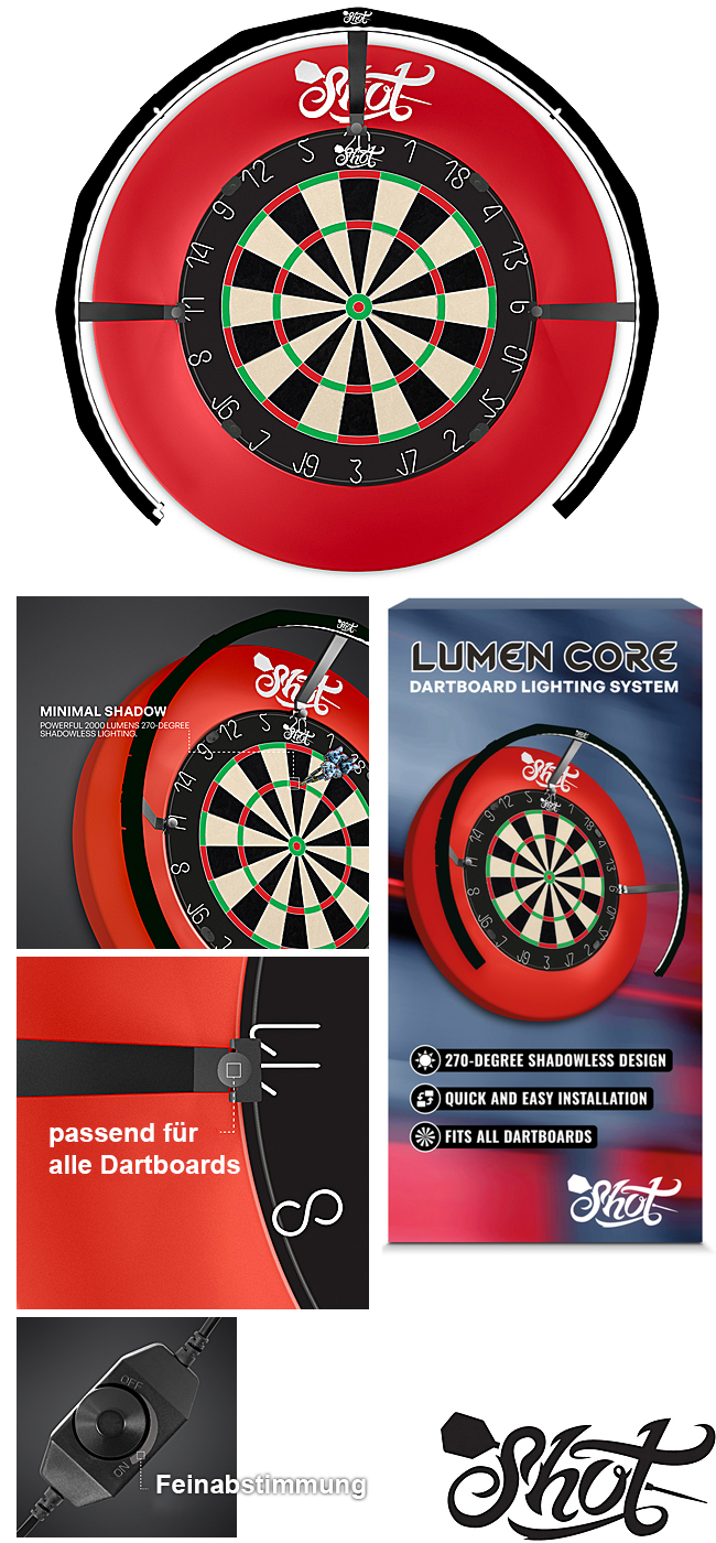 SHOT Lumen Core Dartboard Lightning System