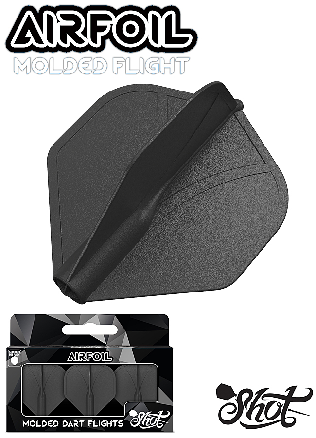 SHOT Airfoil Molded Flights No2 Black
