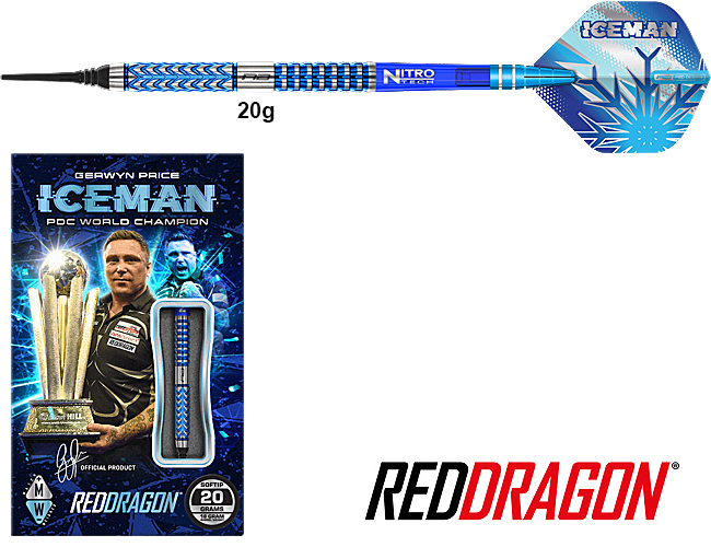 RED DRAGON Gerwyn Price Glacier 90% Soft 20g