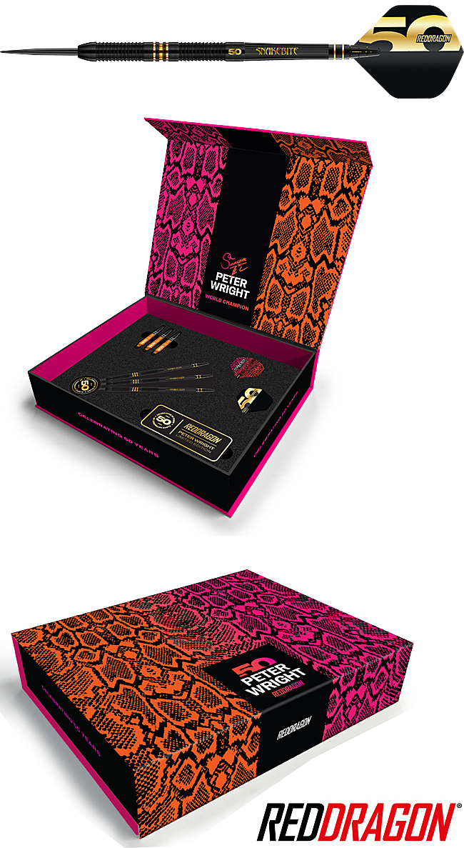 RED DRAGON Peter Wright - 50 Year Player Edition Box 21g