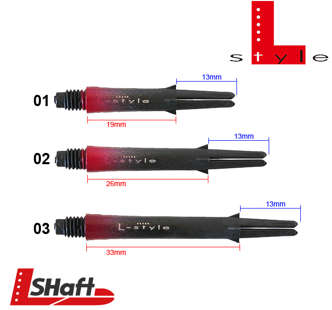 L-STYLE L-Shaft Carbon Lock Straight TwoTone Red