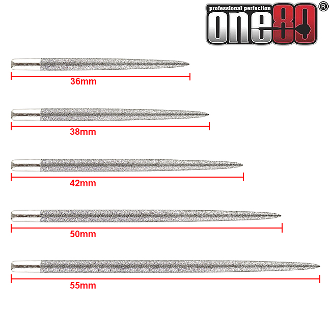 ONE80 Long Taper Points (Sand Coated) Silver
