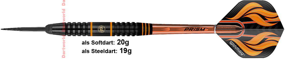 WINMAU Scott Waites Black Brass STEEL/SOFT