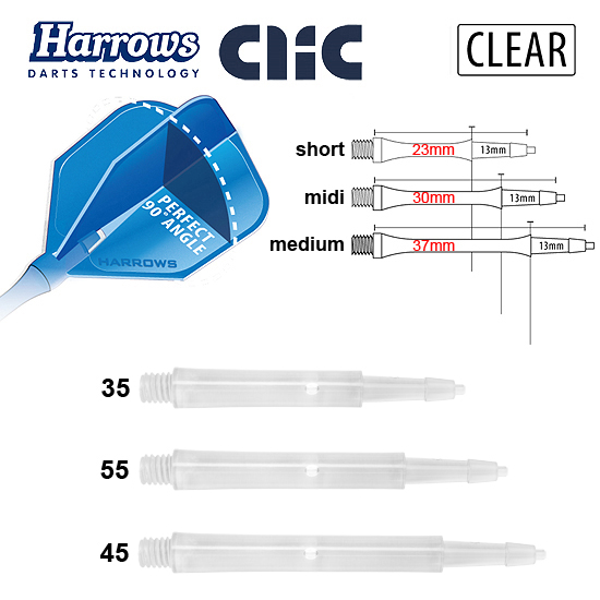HARROWS Clic Shafts Standard clear