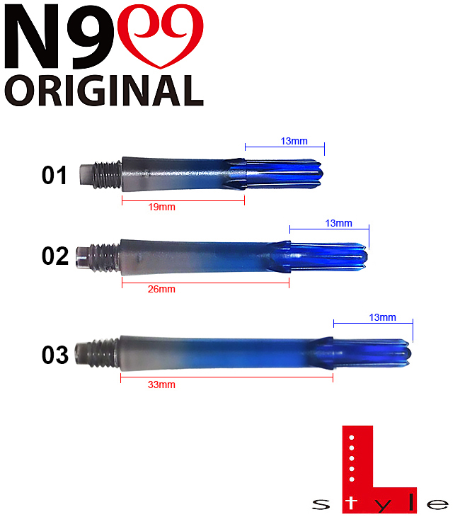 L-STYLE Shafts N9 G. Clear Black/Blue