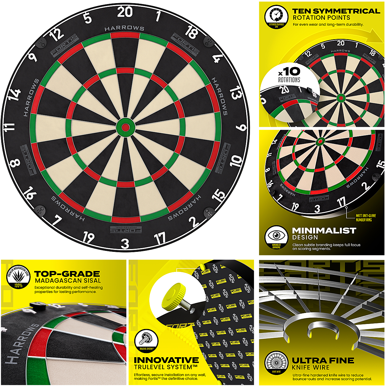 HARROWS Fortis Dartboard