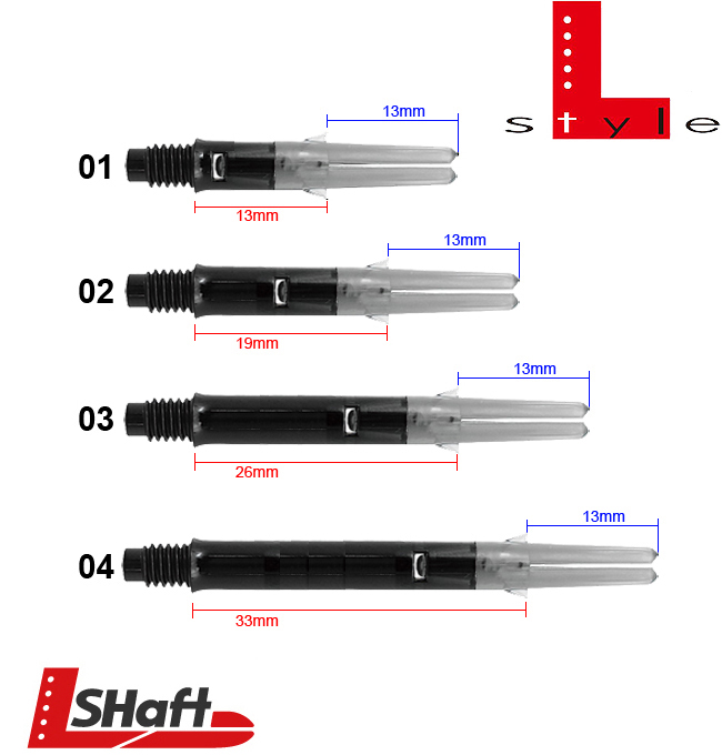 L-STYLE L-Shaft Silent Straight Black (drehbares Top)