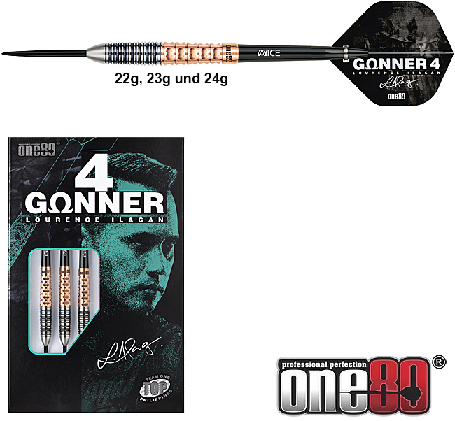 ONE80 Gunner 4 Black/Rosegold 90%