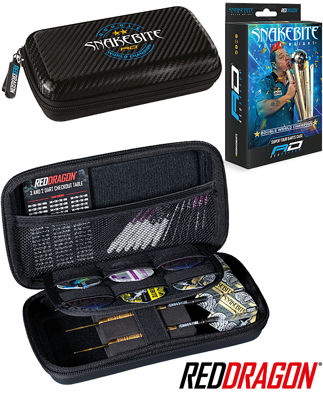RED DRAGON Snakebite Peter Wright DWC Super Tour Darts Case