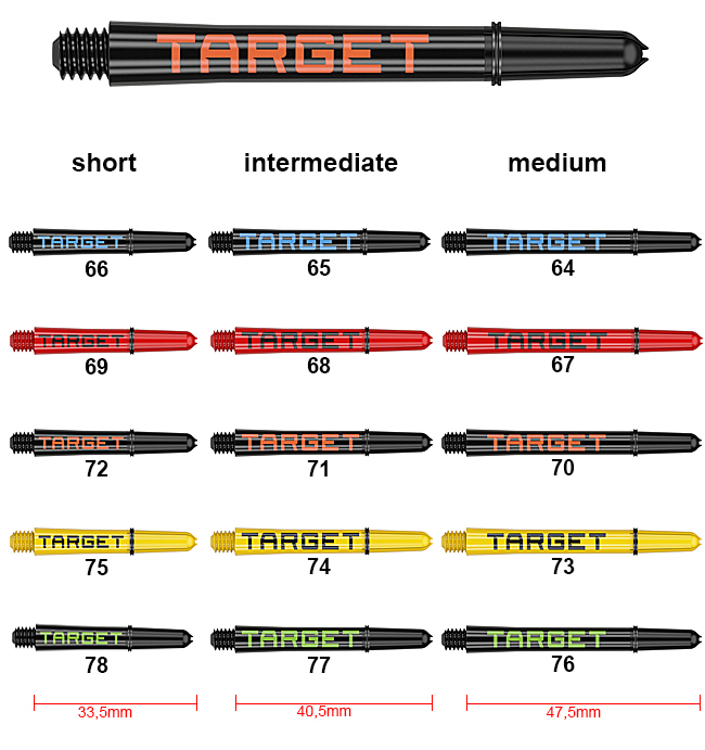 TARGET Pro Grip Tag Shafts 3er Set (9 Stück)