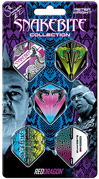 RED DRAGON Peter Wright Snakebite Hardcore Flight Collection