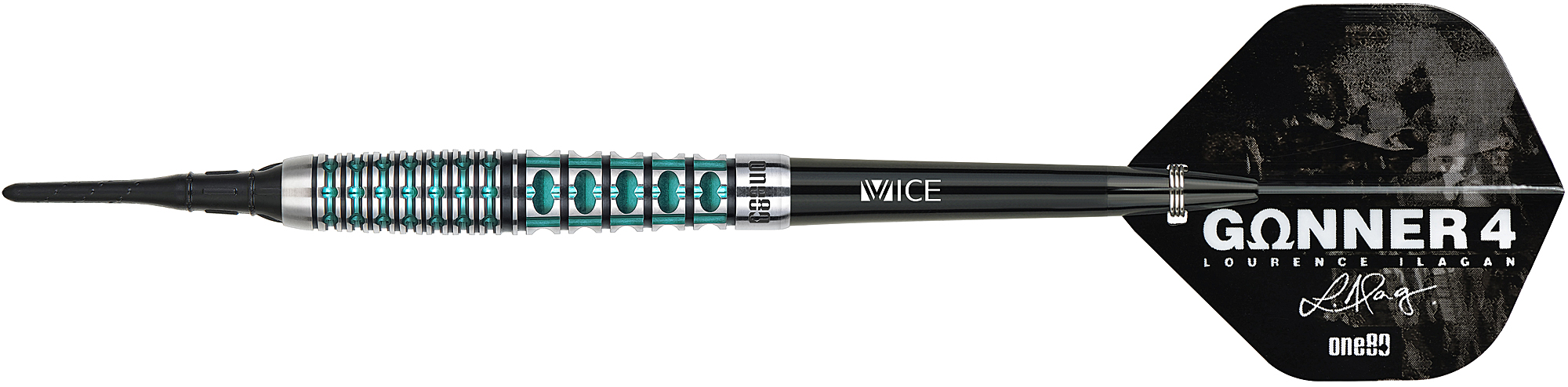 ONE80 Gunner 4 Black/Jade 90% -20g Soft