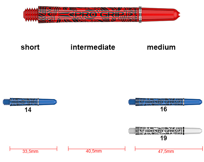 TARGET Pro Grip Ink Shafts 3er Set (9 Stück)