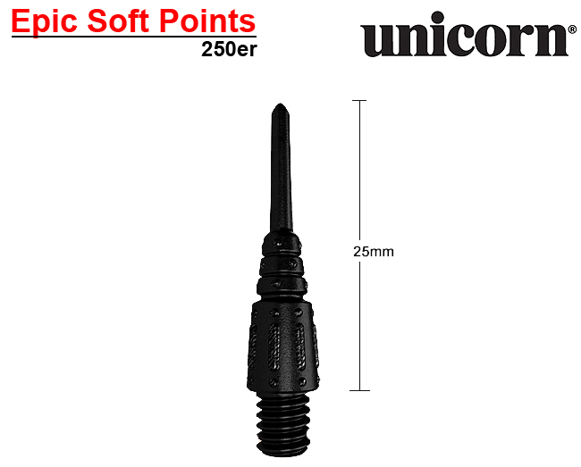UNICORN Epic Soft Points Black 250er Pack
