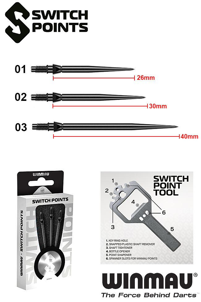 WINMAU Switch Points Smooth Black