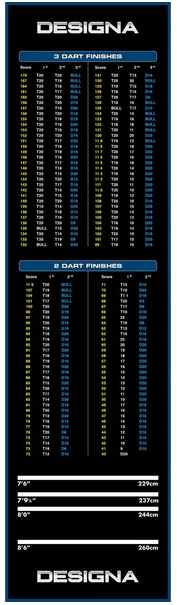 DESIGNA Dartmatte Checkout Blue 80cm